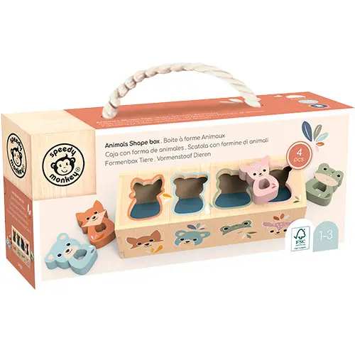 Speedy Monkey Animals Shape Box | 1-3 år