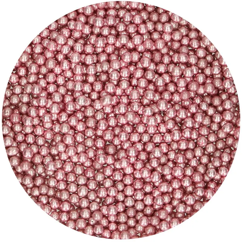 Strössel Pärlor medium Rosa metallic