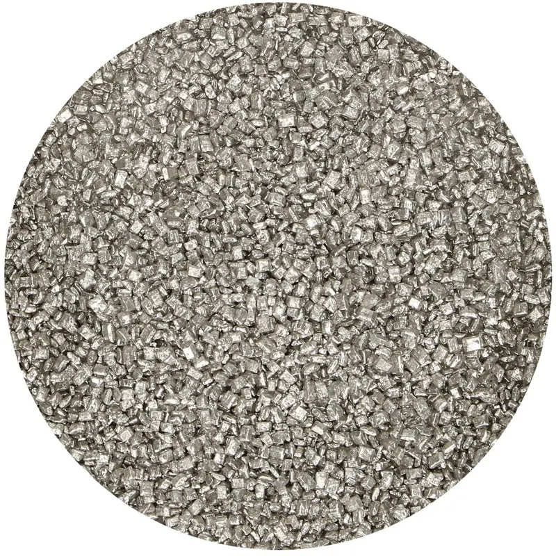 Strössel Sockerkristaller Silver metallic