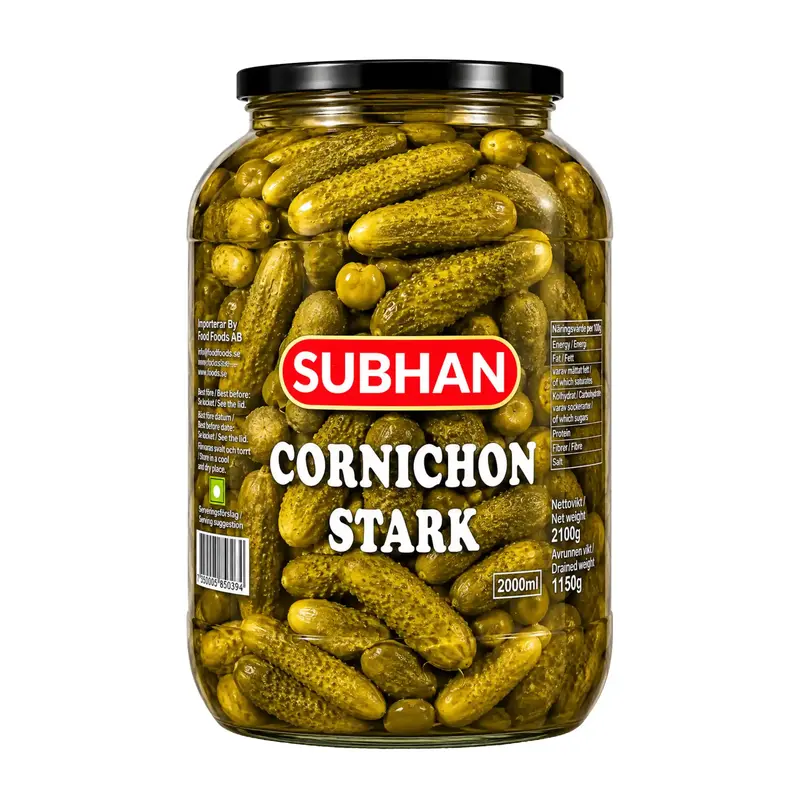 Subhan Cornichon Stark 2kg – Krispiga & Het Inlagda Smågurkor
