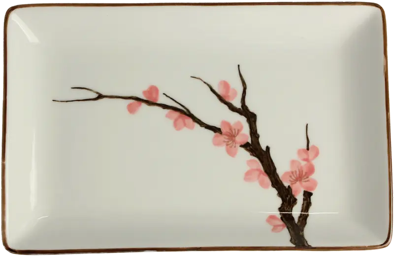 Sushitallrik med Sakura-motiv. Storlek