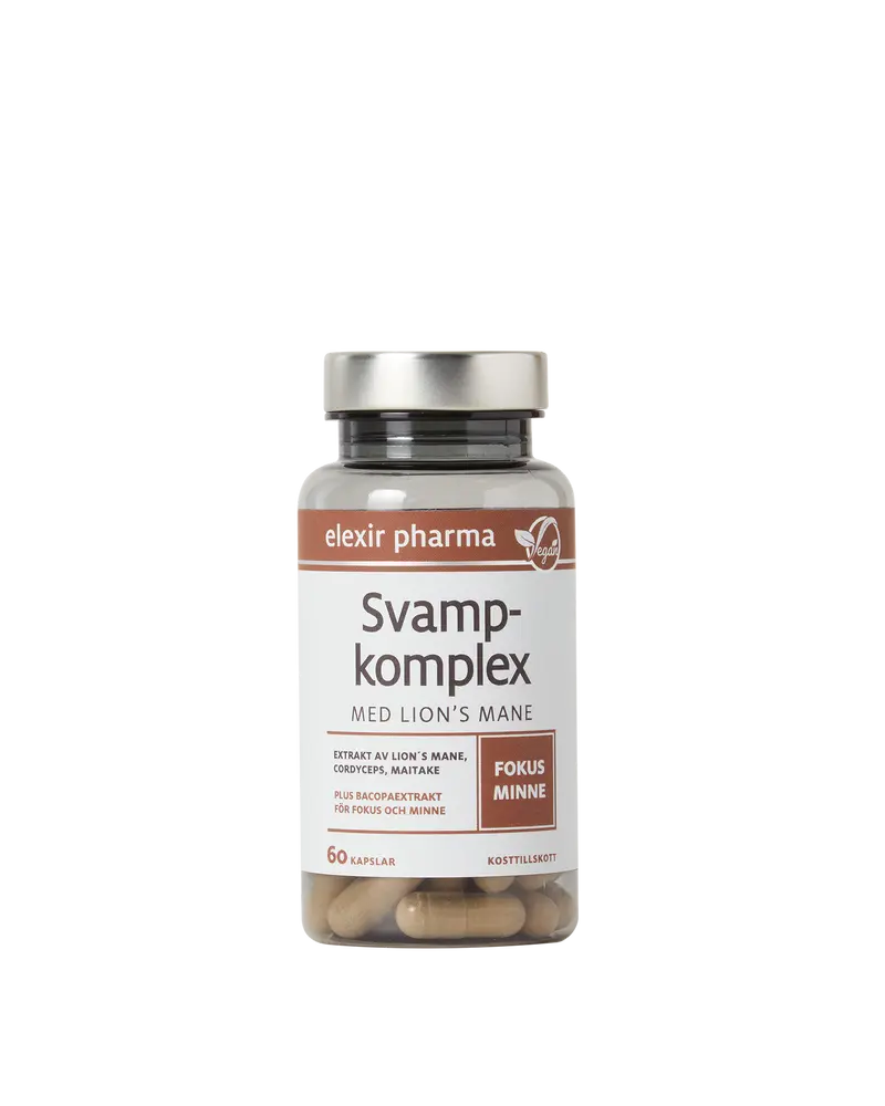 Svampkomplex med Lion´s Mane, 60 kap