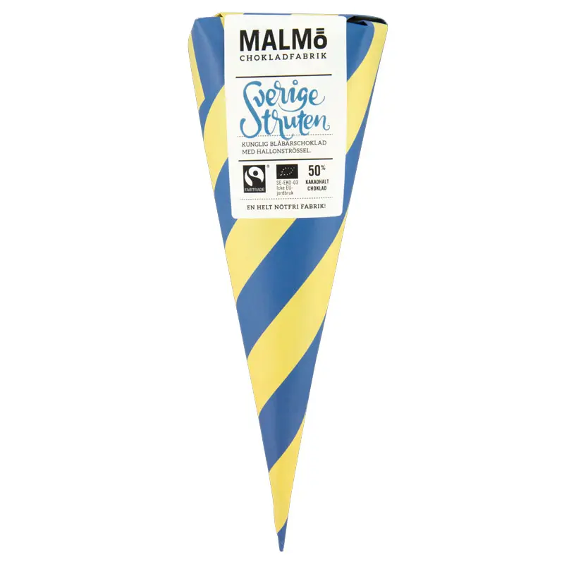 Sverigestruten Hallon & Blåbär, 90G, Malmö Chokladfabrik