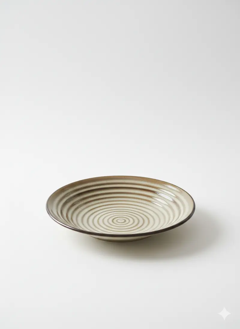 Tallrik Rund Beige Spiral Ø25cm | H5,5 cm