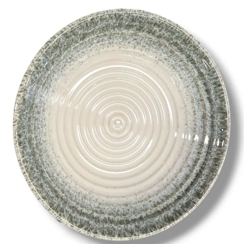 Tallrik Rund Grå Spiral Ø25 cm | H5,5 cm