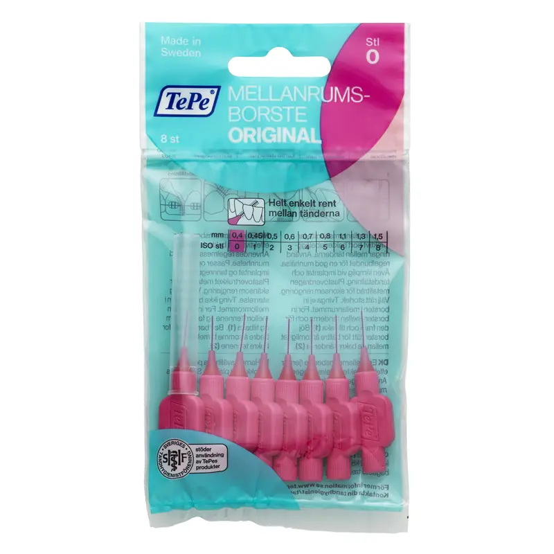 TePe Mellanrumsborstar | 0,4 mm Rosa