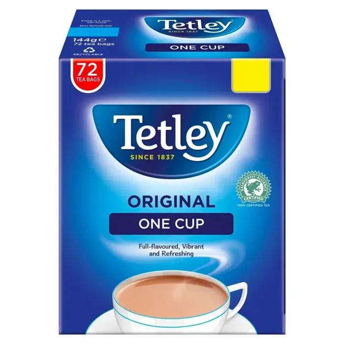 TETLEY 72 TEA BAGS 144g