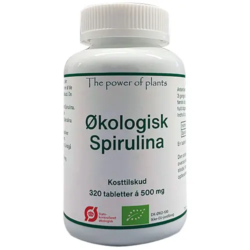 The power of plants Din Sundhed Spirulina 500 Mg Ekologisk | 320 tabletter