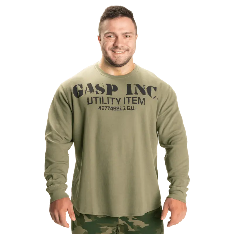 Thermal Gym Sweater - Washed Green