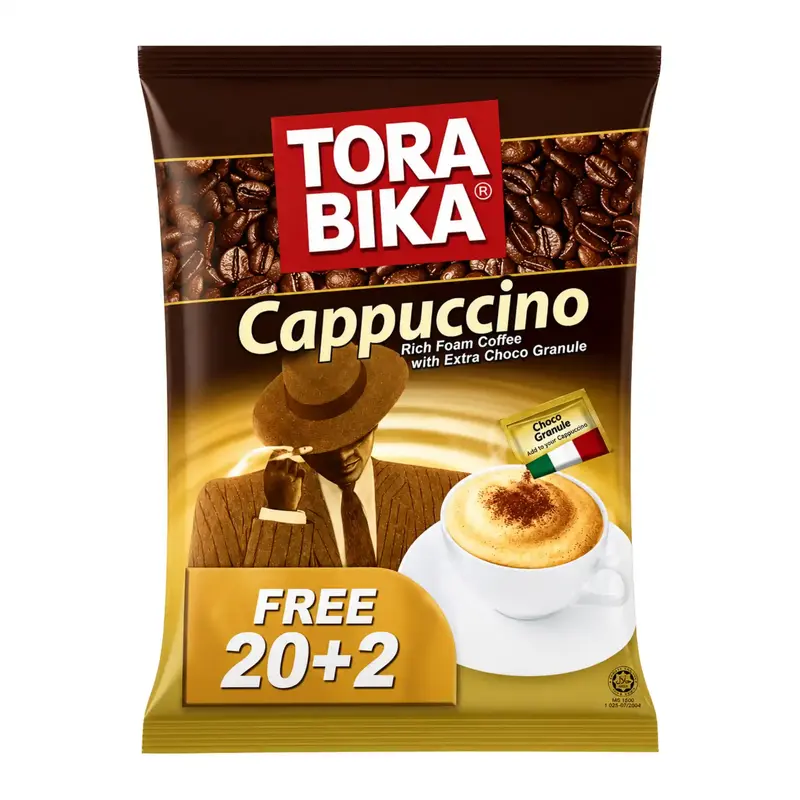 Tora Bika Cappuccino med Chokladströssel (20 + 2 Gratis)