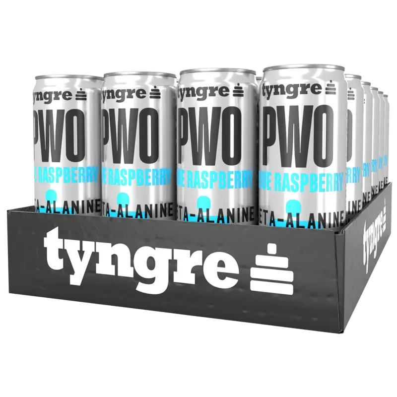 Tyngre PWO Blue Raspberry - 24x250ml. (inkl. SE pant)