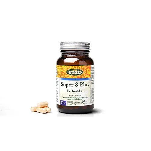 Udo´s Choice Super 8 Mælkesyrebakterier + Vitamin C från 5år+ | 30 kapslar