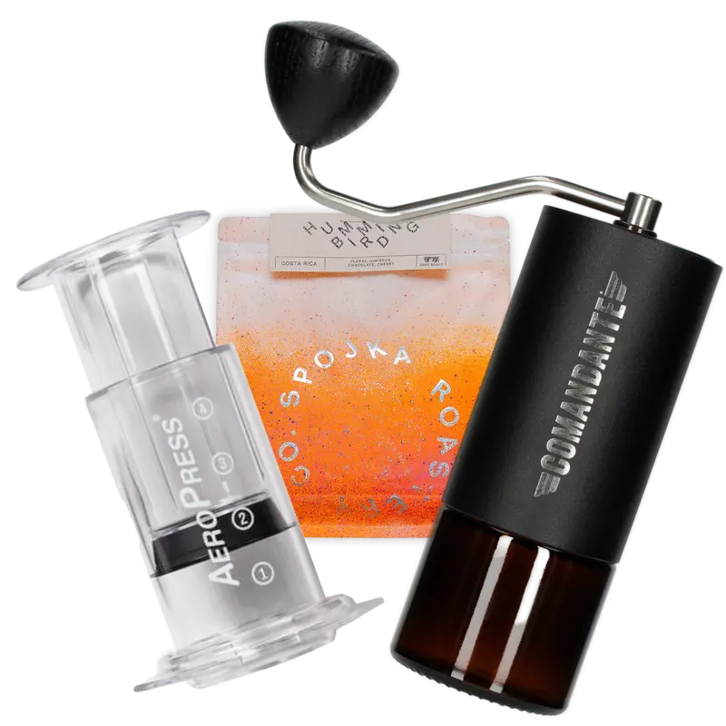 Ultimate AeroPress Startkit - Kaffeset - AeroPress Clear + Comandante C40 + Costa Rica Bryggkaffe