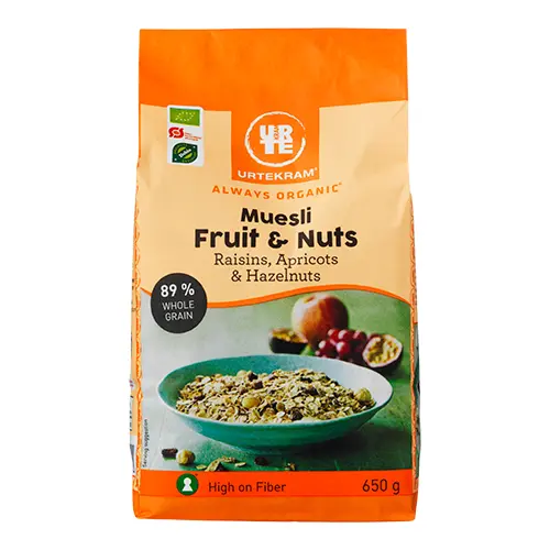 Urtekram Mysli Frukt & Nötter Ekologisk | 650 g