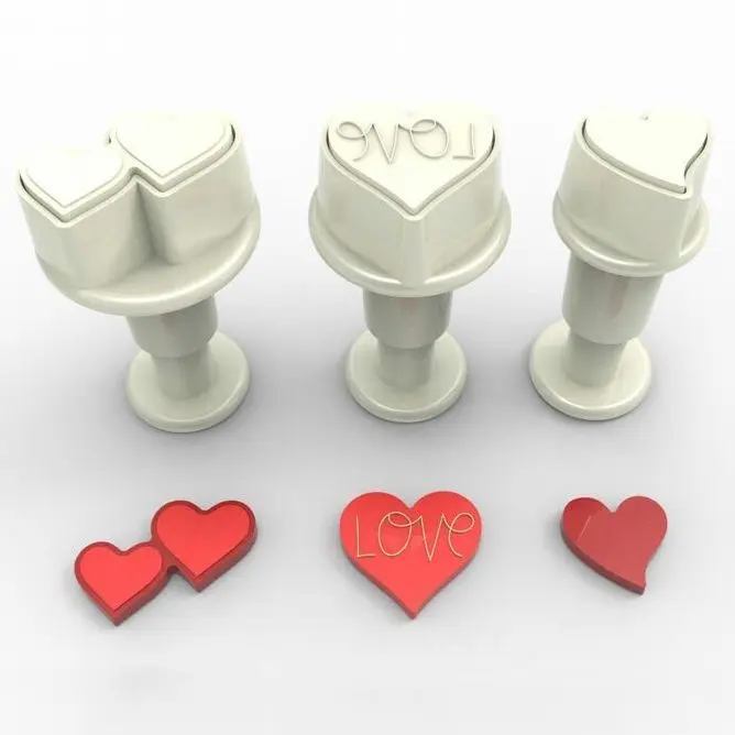 Utstickare Hjärta 3-pack