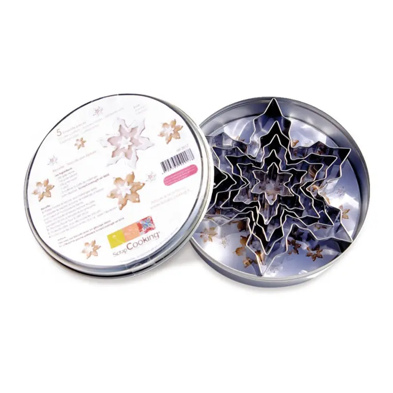 Utstickare pepparkaksform Snöflinga 5-Pack Scrapcooking
