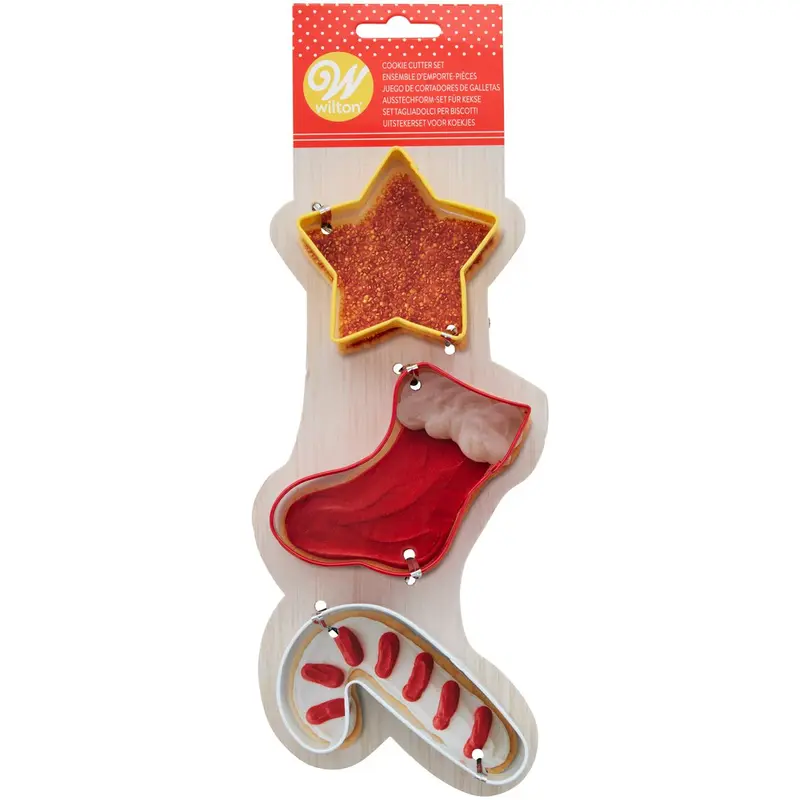 Utstickare pepparkaksformar Stjärna julstrumpa polkagris