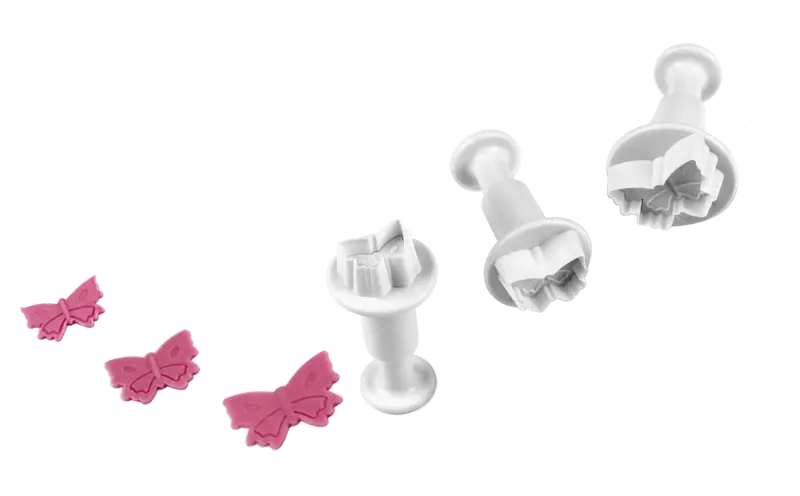 Utstickare Plunger Fjäril mini 3-pack
