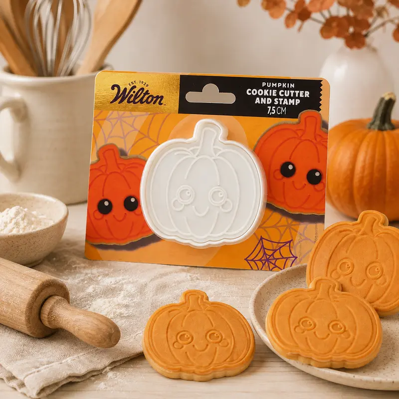 Utstickare Pumpa med stämpel Halloween