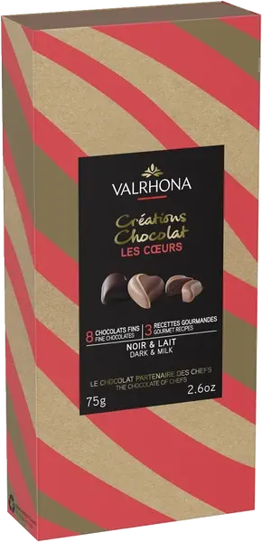 Valrhona Pralinask hjärtan 75g