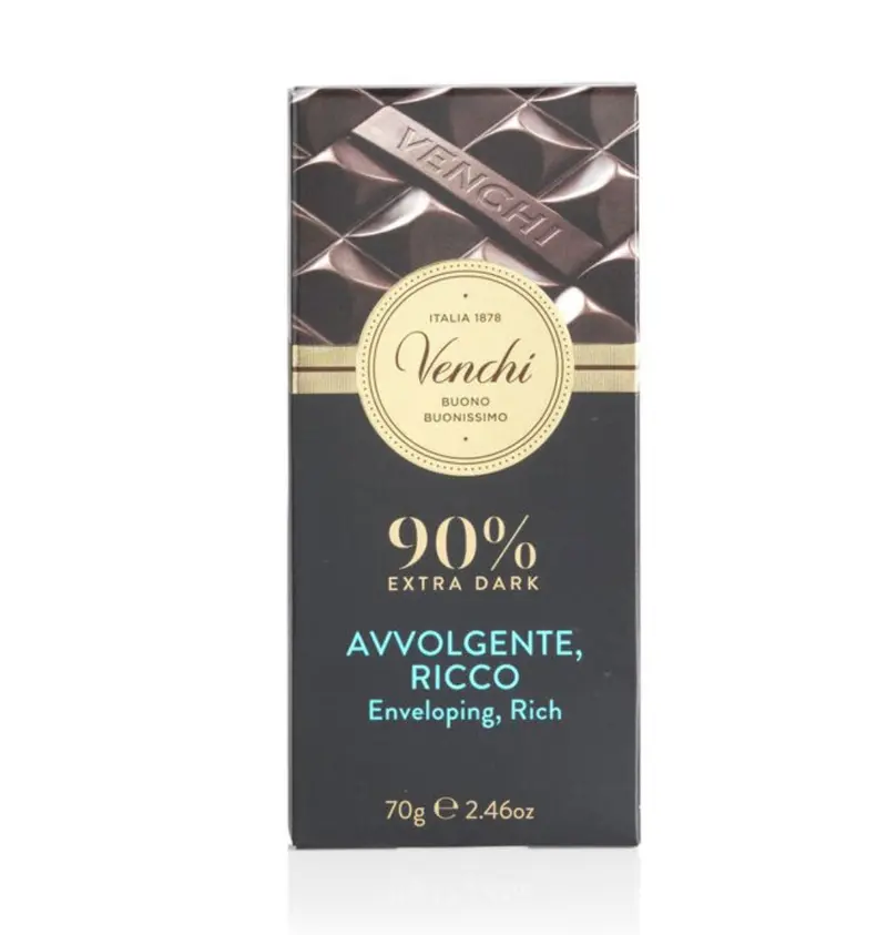 Venchi  Mörk choklad 90% 70g