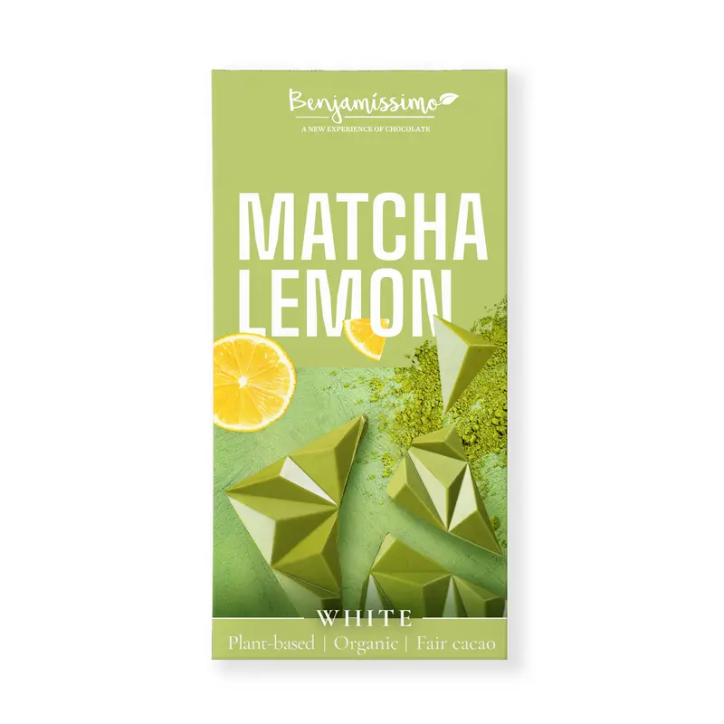 Vit Choklad Matcha & Citron, 60 g Eko