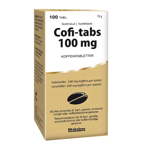 Vitabalans Cofi-tabs Koffein Tabletter | 100 tabletter