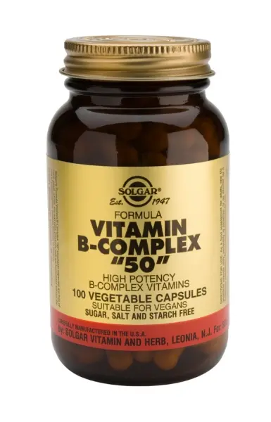 Vitamin B-Complex "50" High Potency, 56 g, 100 vegetabiliska kapslar