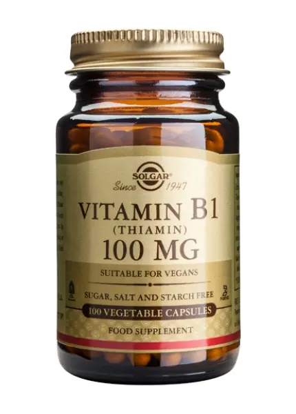 Vitamin B1 (Thiamin), 15 g, 100 vegetabiliska kapslar