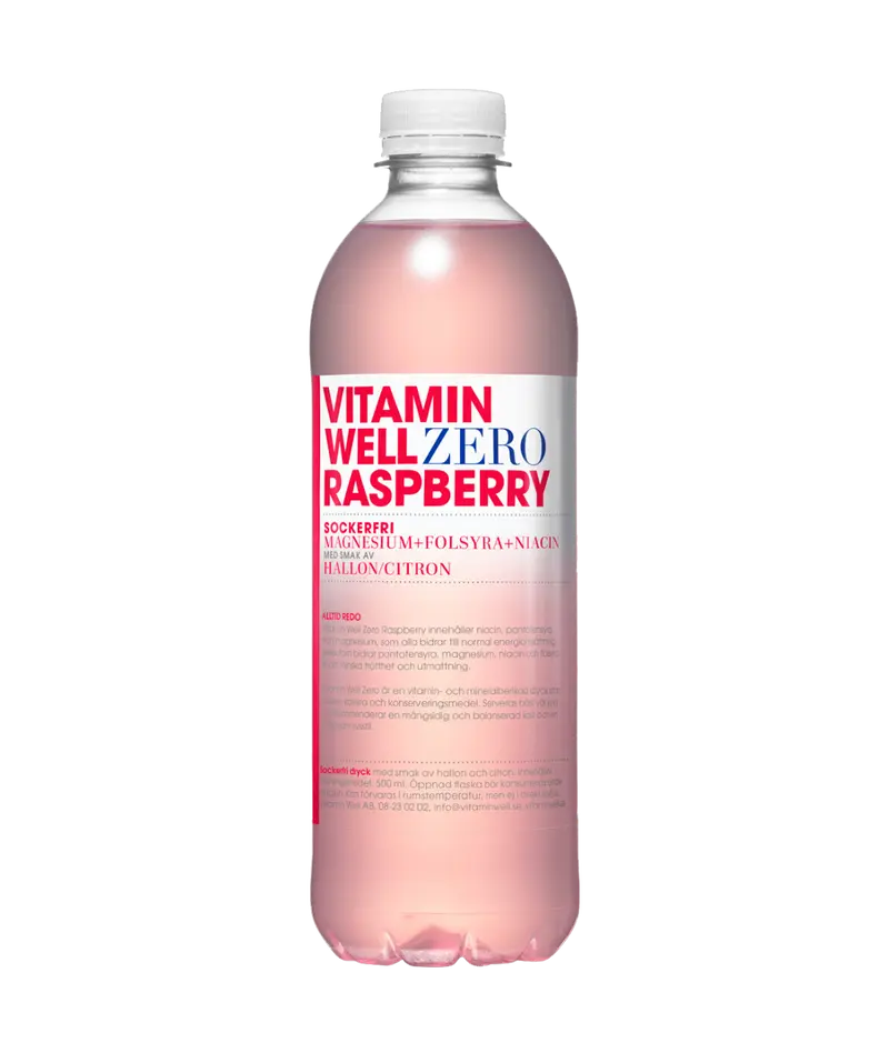 Vitamin Well Zero Raspberry 50cl PET 12-pack