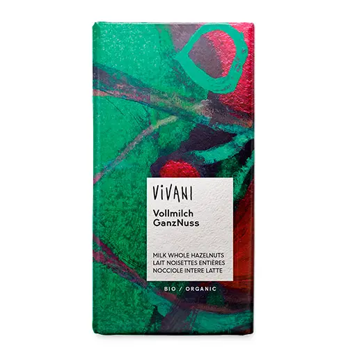 Vivani Mjölkchoklad Med Hasselnöt Ekologisk | 100 g