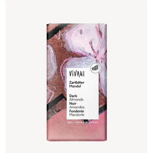 Vivani Mörk Choklad Mandel 100g Ekologisk | 100 g