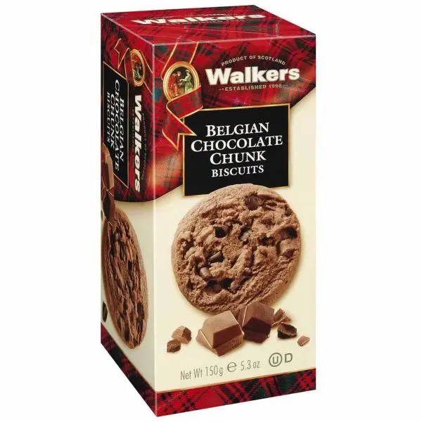 WALKERS BISCUITS BELGIAN CHOCOLATE 150G