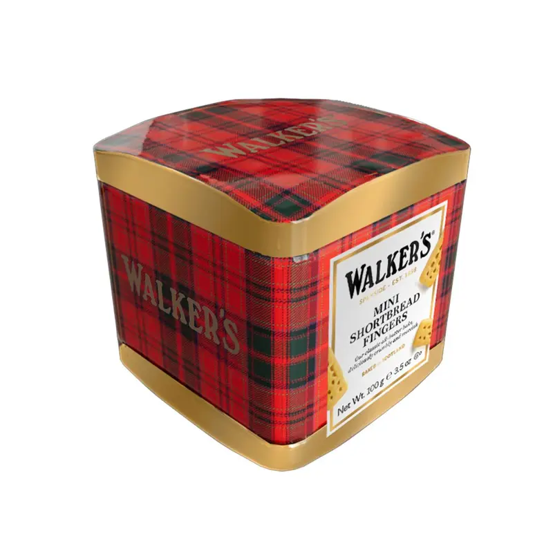 WALKERS MINI SHORTBREAD FINGERS TARTAN TIN 100G