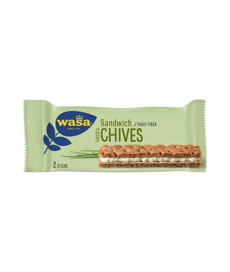 Wasa Sandwich Cheese/Chives 37g 24-pack