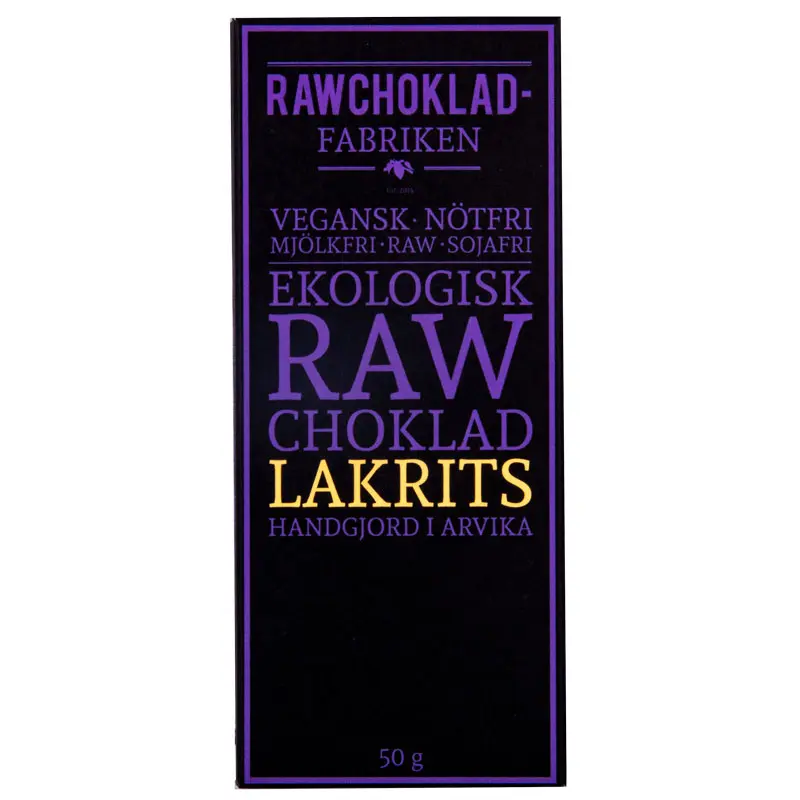 WermlandsChoklad Rawchoklad Lakrits 73% 50g