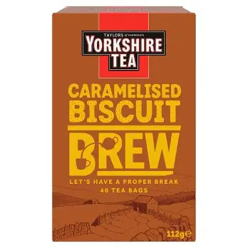 YORKSHIRE 40 CARAMELISED BISCUIT BREW TEA BAGS 112G