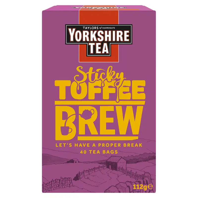 YORKSHIRE 40 STICKY TOFFEE BREW TEA BAGS 112G