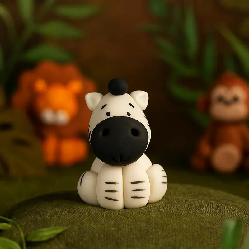 Zebra Ätbar tårtdekoration