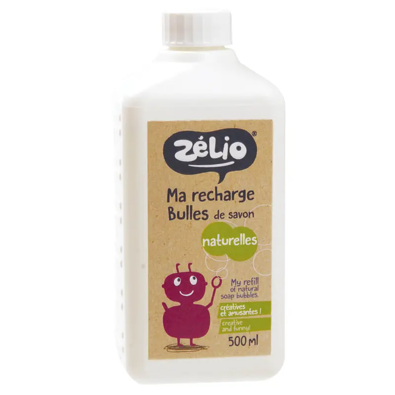 Zelio - Naturliga Såpbubblor för Barn - Refill, 500 ml